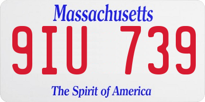 MA license plate 9IU739
