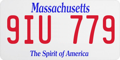 MA license plate 9IU779