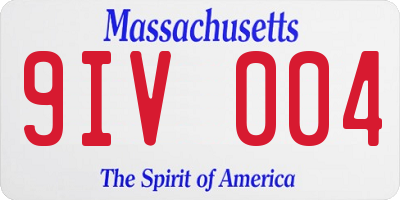 MA license plate 9IV004