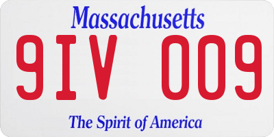 MA license plate 9IV009