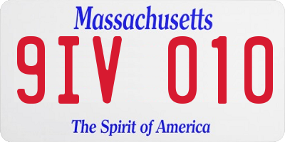 MA license plate 9IV010