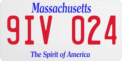 MA license plate 9IV024