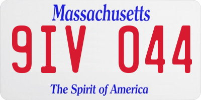 MA license plate 9IV044