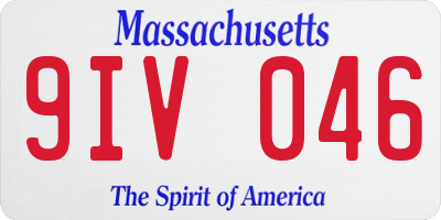 MA license plate 9IV046