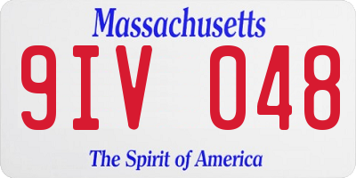 MA license plate 9IV048