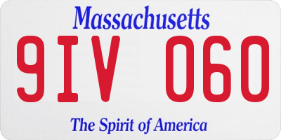 MA license plate 9IV060