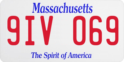 MA license plate 9IV069