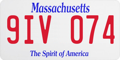 MA license plate 9IV074
