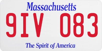 MA license plate 9IV083