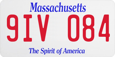 MA license plate 9IV084