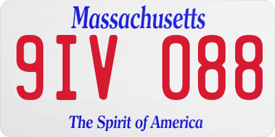 MA license plate 9IV088