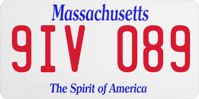 MA license plate 9IV089