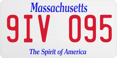 MA license plate 9IV095