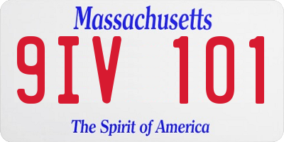 MA license plate 9IV101