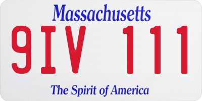 MA license plate 9IV111