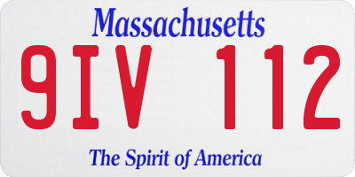 MA license plate 9IV112
