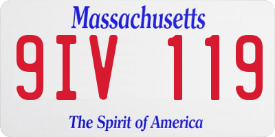 MA license plate 9IV119