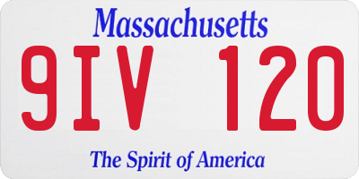 MA license plate 9IV120