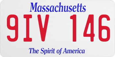 MA license plate 9IV146