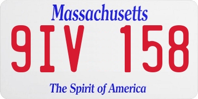 MA license plate 9IV158