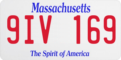 MA license plate 9IV169
