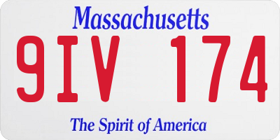 MA license plate 9IV174