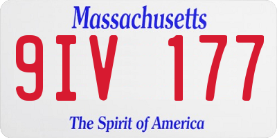 MA license plate 9IV177
