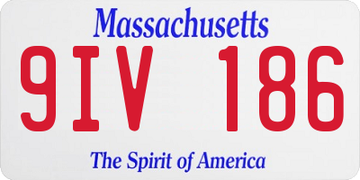 MA license plate 9IV186