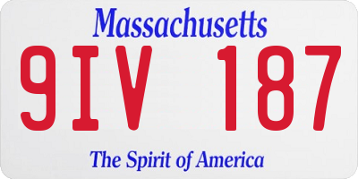 MA license plate 9IV187