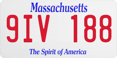 MA license plate 9IV188