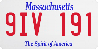 MA license plate 9IV191