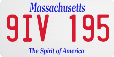 MA license plate 9IV195