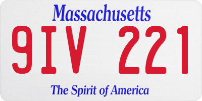 MA license plate 9IV221