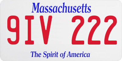 MA license plate 9IV222