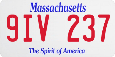 MA license plate 9IV237