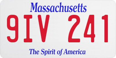 MA license plate 9IV241