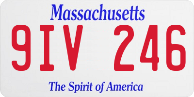 MA license plate 9IV246