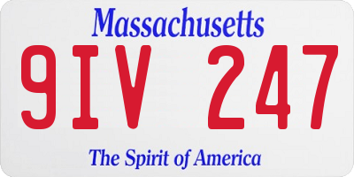 MA license plate 9IV247