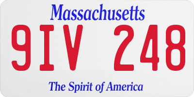 MA license plate 9IV248