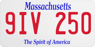 MA license plate 9IV250