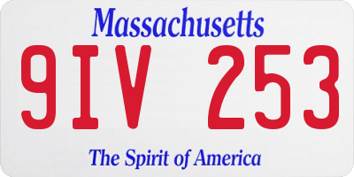 MA license plate 9IV253