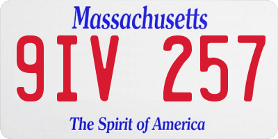 MA license plate 9IV257