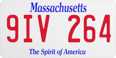 MA license plate 9IV264