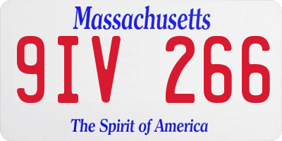 MA license plate 9IV266