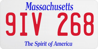 MA license plate 9IV268