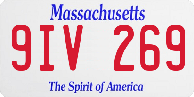 MA license plate 9IV269
