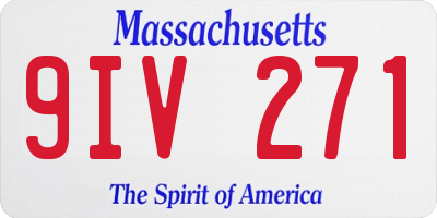 MA license plate 9IV271