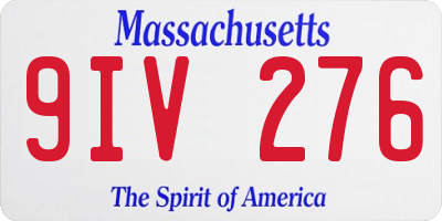 MA license plate 9IV276