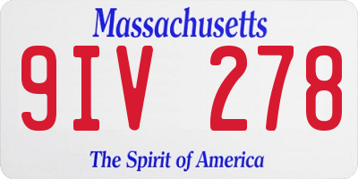 MA license plate 9IV278