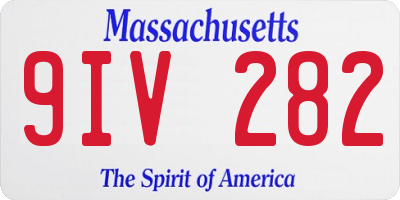 MA license plate 9IV282